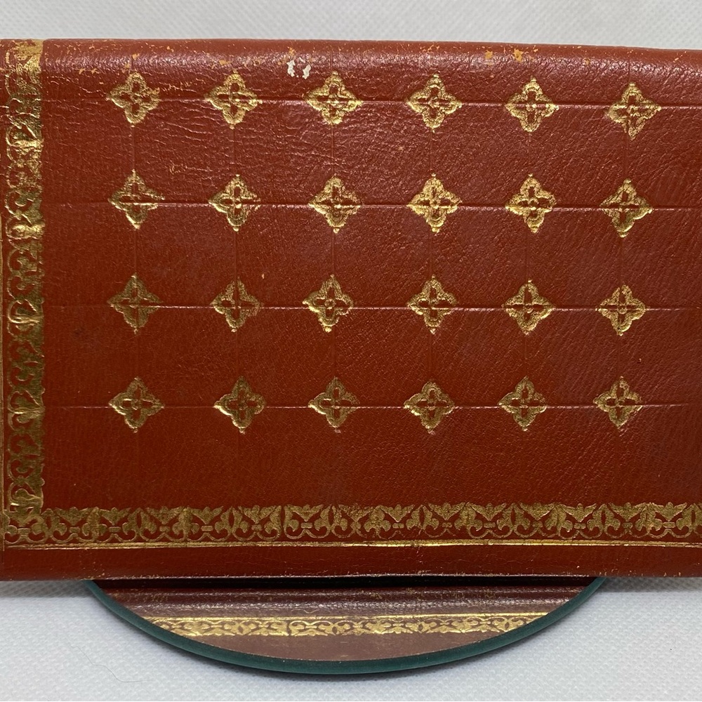 Vintage leather and gold wallet